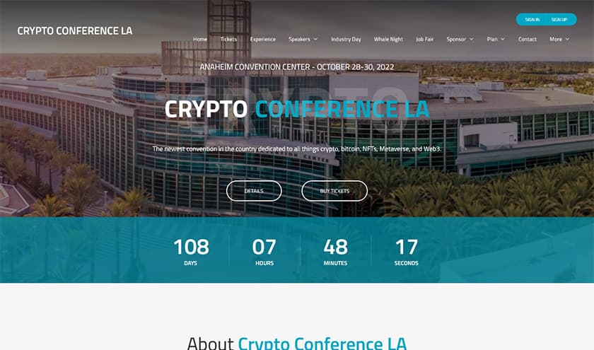 Crypto Conference LA Portfolio Thumbnail